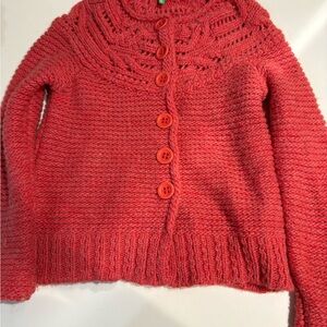 United Colors Of Benetton Coral Knit Cardigan
